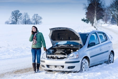 winter car breakdown