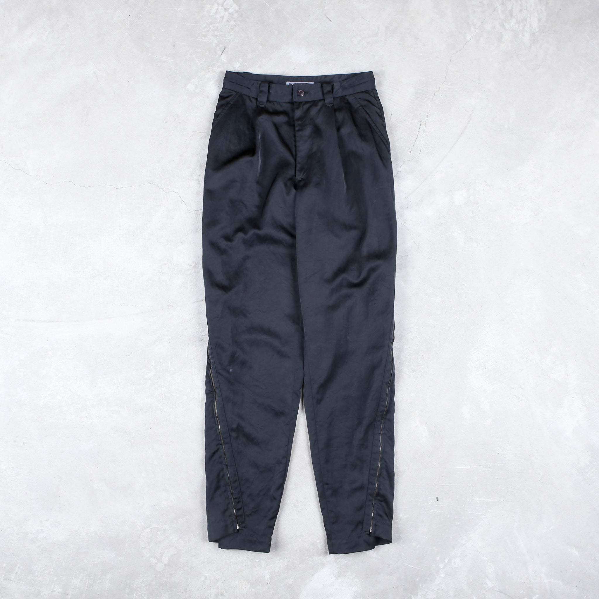 Issey Miyake 80s Nylon Trousers Zip Pants – akaibu.co