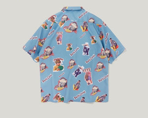 Hawaiian Funny Printed Beach Shirts Loose Fit 