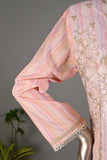 SC-251A-Pink - Pearls | 3Pc Cotton Embroidered & Printed Dress