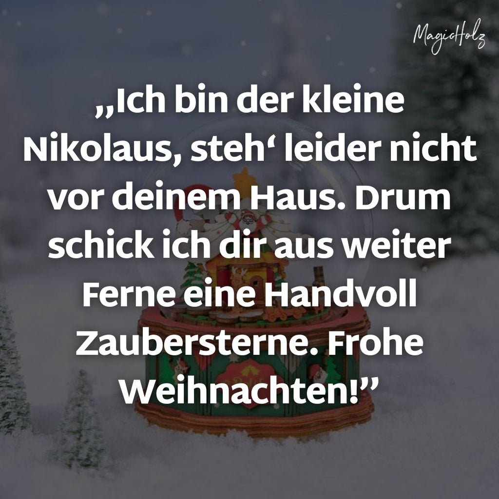 Spruch zu Weihnachten mit Schneeglocke