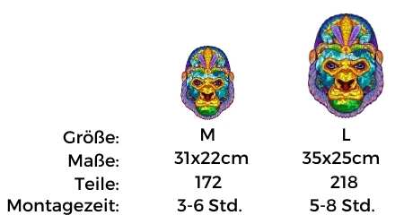 Dschungel-King-Kong-Tierpuzzle-Groesse