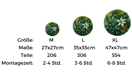 Oase | Tableau des tailles | Size | Parts