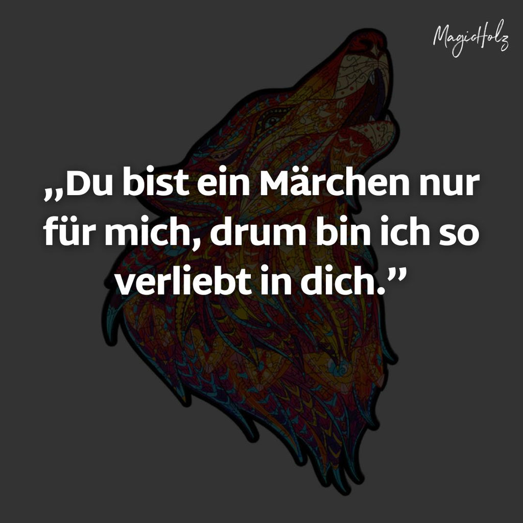 Spruch zum Geburtstag für Ehemann mit Wolf Puzzle