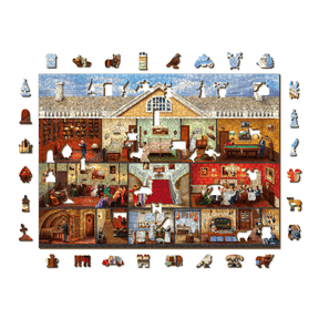 Viktorianisches Hausleben Puzzle | Holz Puzzle 1010 | WoodenCity