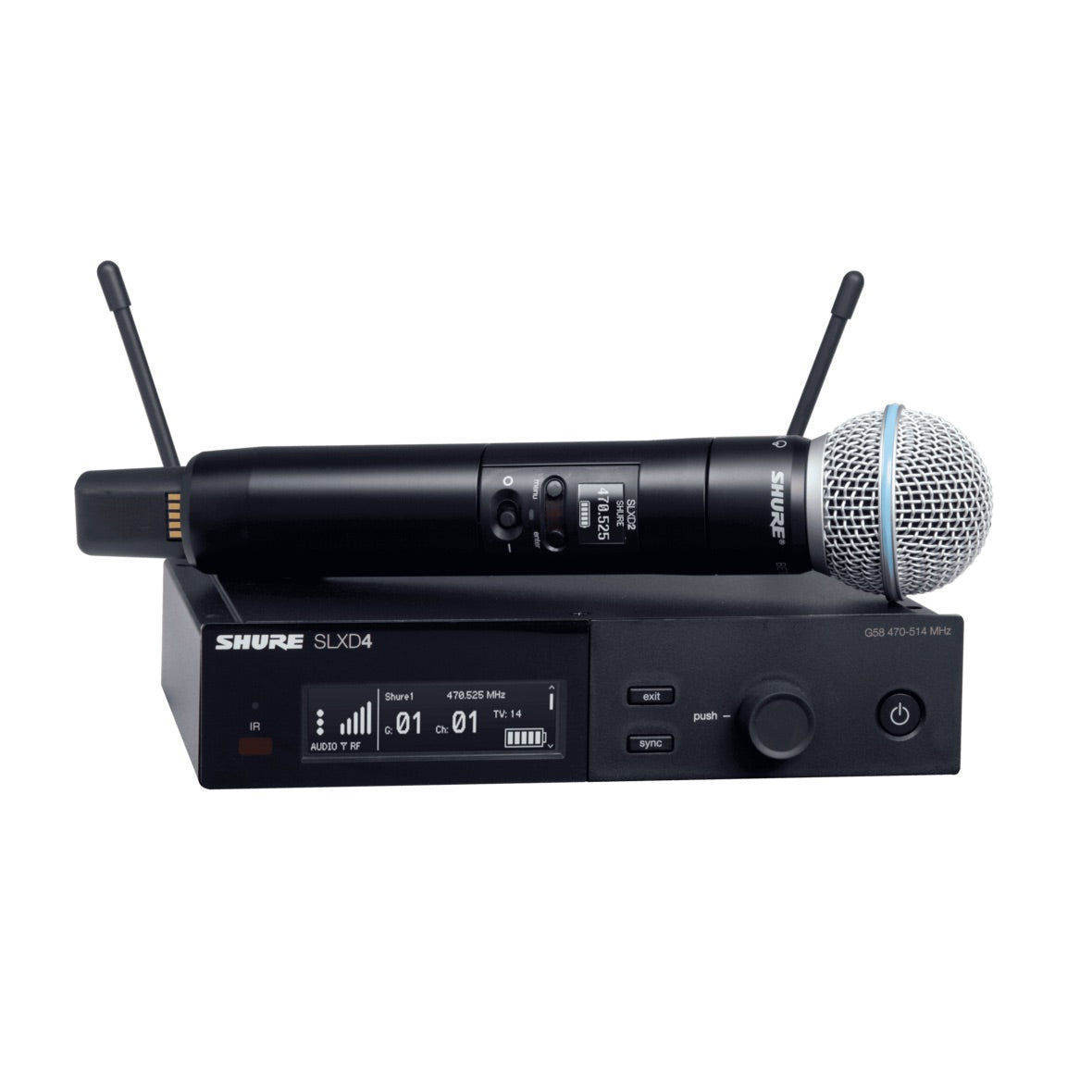 Shure SLXD14/B98H - Wireless System with SLXD1 Bodypack and Beta 98H/C