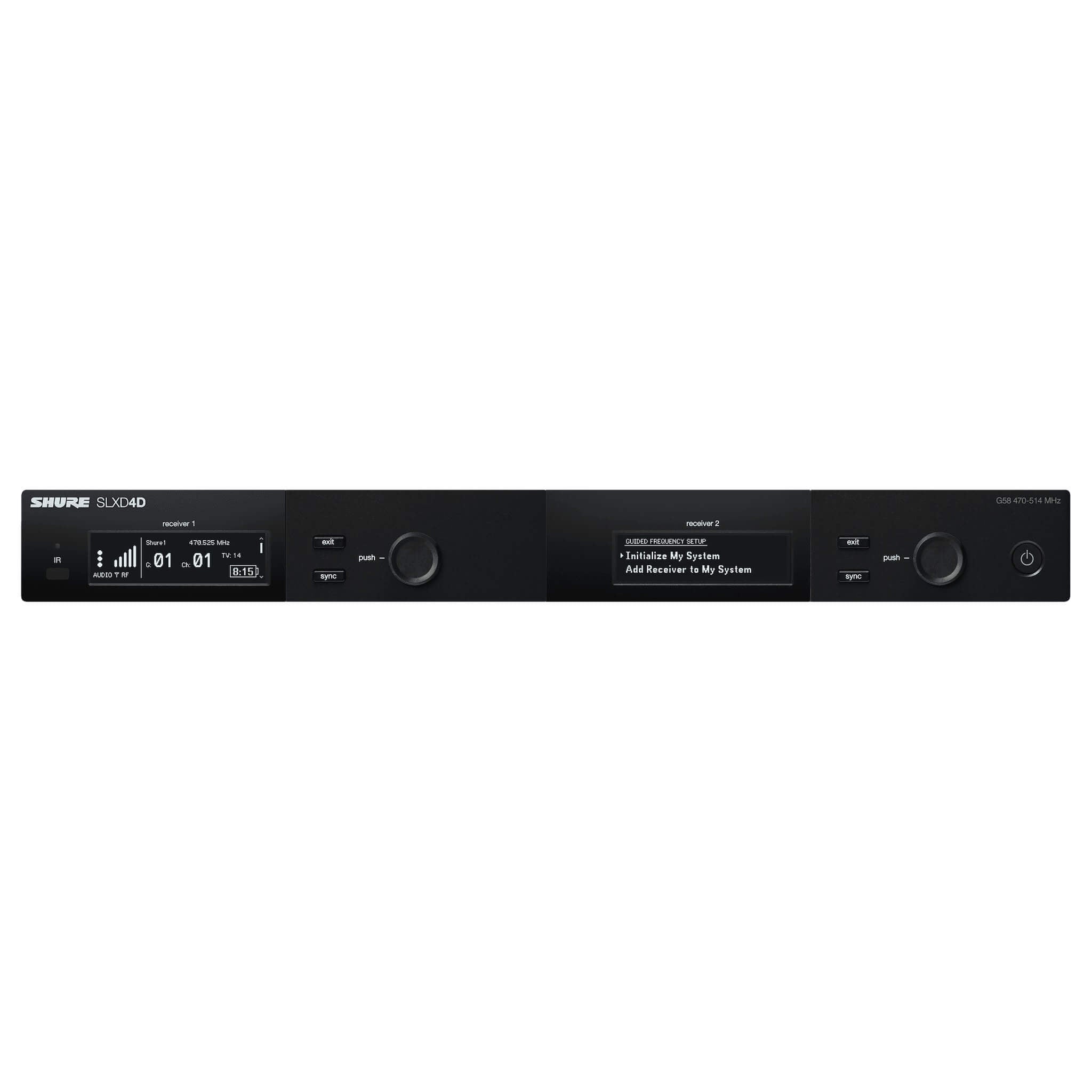 Shure SLXD4D - Dual-Channel Digital Wireless Receiver for SLX-D Systems