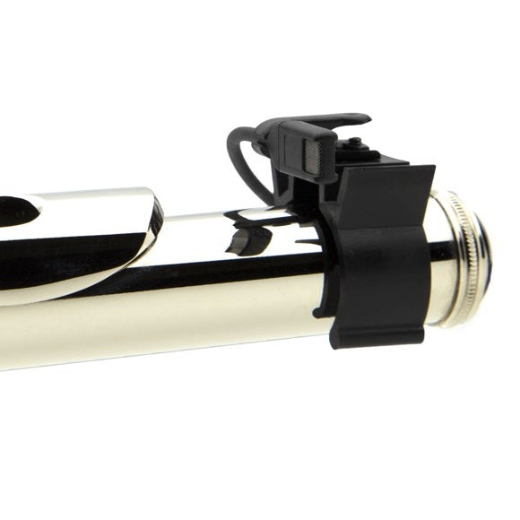 Countryman I2 Flute Microphone Kit - Low Profile Mount shown on a flute