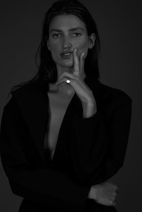 Jelena Behrend Pinky Ring on model Michele Ouellet Photogapher Michaela Winstone Stylist Michell Tomaszewski