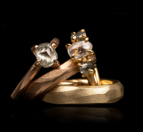 Forlovelsesringe med rå diamanter – Rough Diamonds