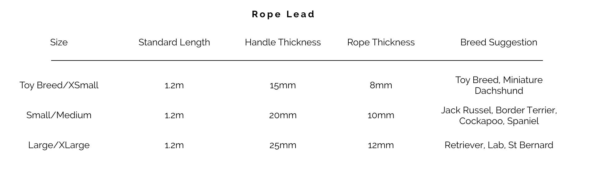 Dog rope lead size guide. stocky & dee.webp__PID:0fe2971f-1d3c-4f45-94a0-628c39691a31