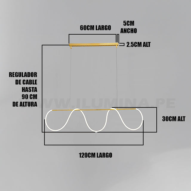 LÁMPARA COLGANTE MELEK BFD-0219 + CONTROL REMOTO LED