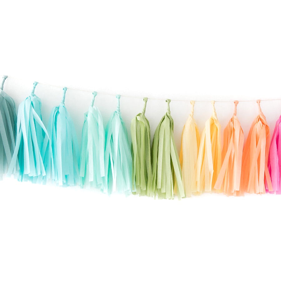 tissue paper tassel garland