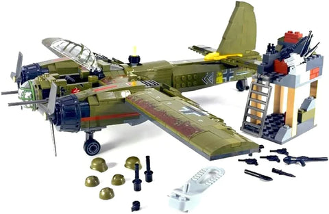 Iron Empire WW2 Air Bomber JU88 Building Blocks Toy Plane