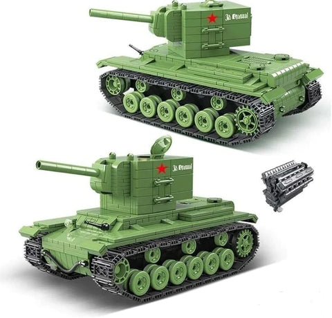 KV2 Heavy Panzer World War 2 Soviet Tank Building Blocks Toy Bricks Set