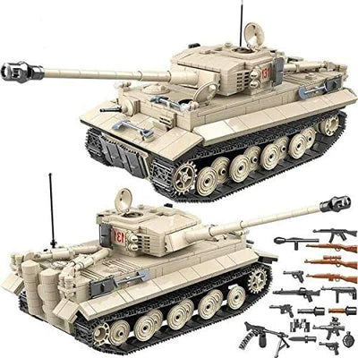 WW2 German King Tiger Panzer VI Tank Building Blocks Toy Bricks Set