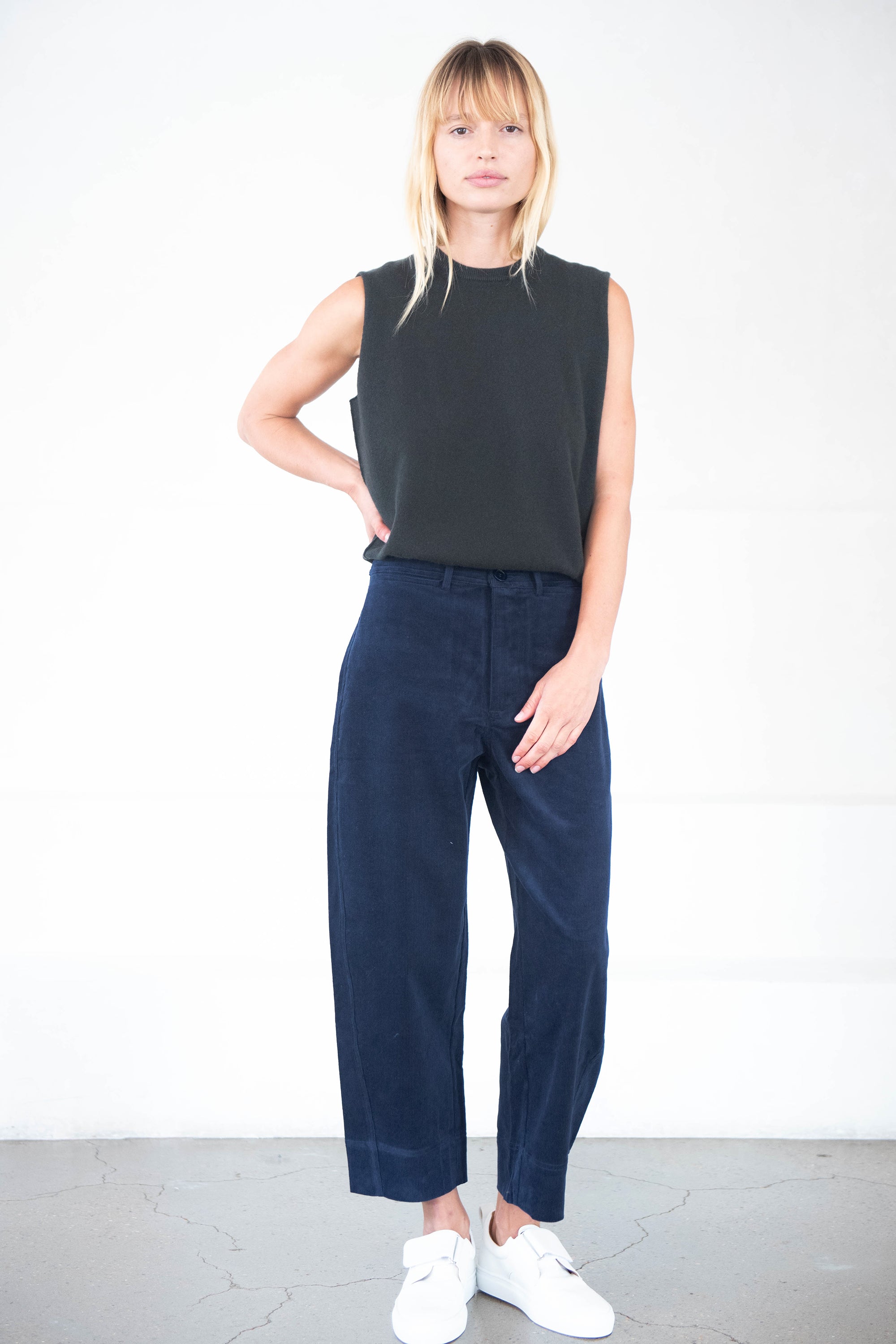 MARI BARREL PANT, navy