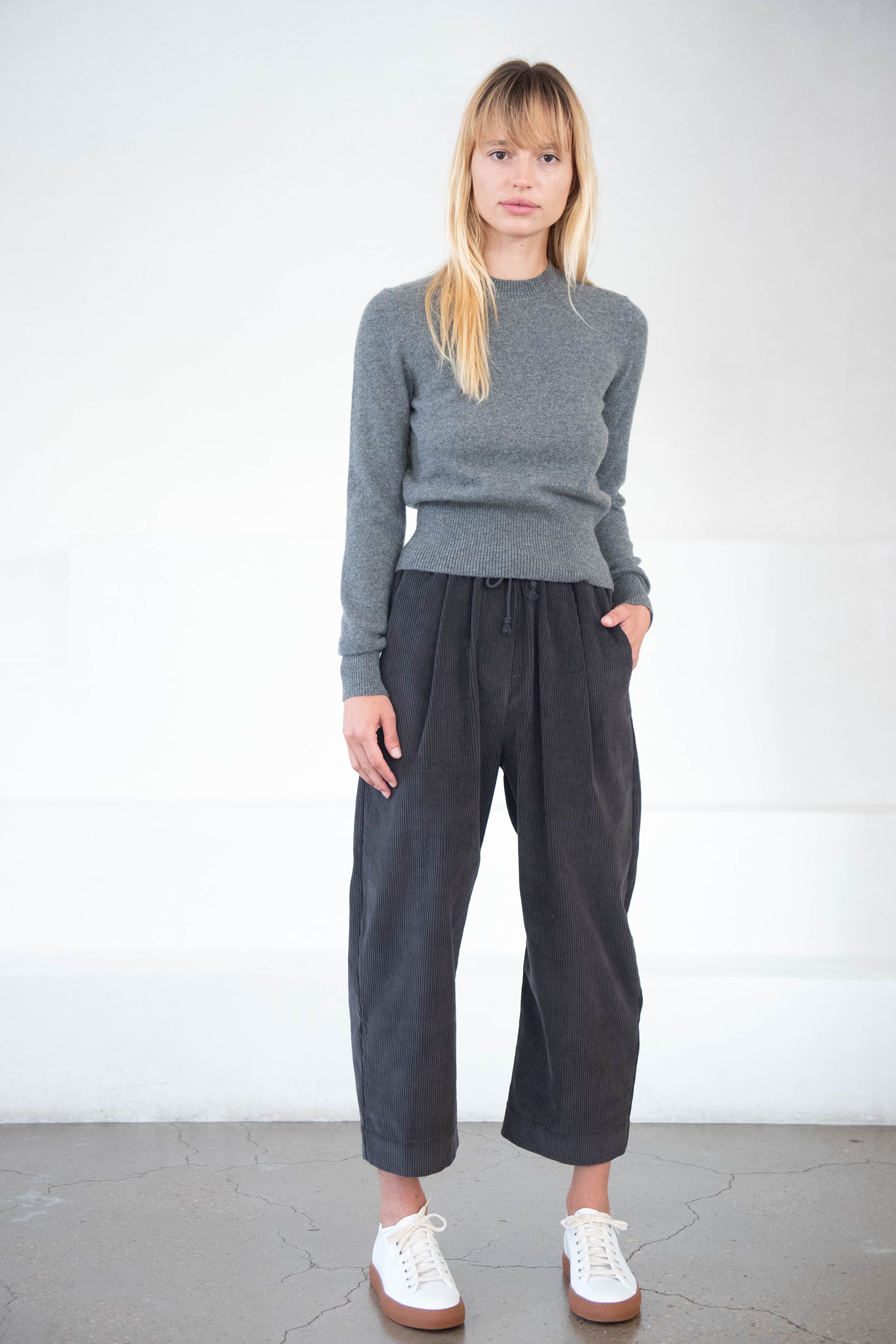BAGGY OVATE PANT, charcoal