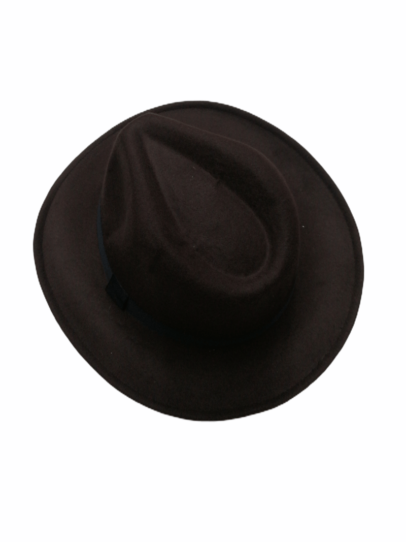 Chapeau feutre bande noir (x6)  3,90€/unité | Grossiste-pro