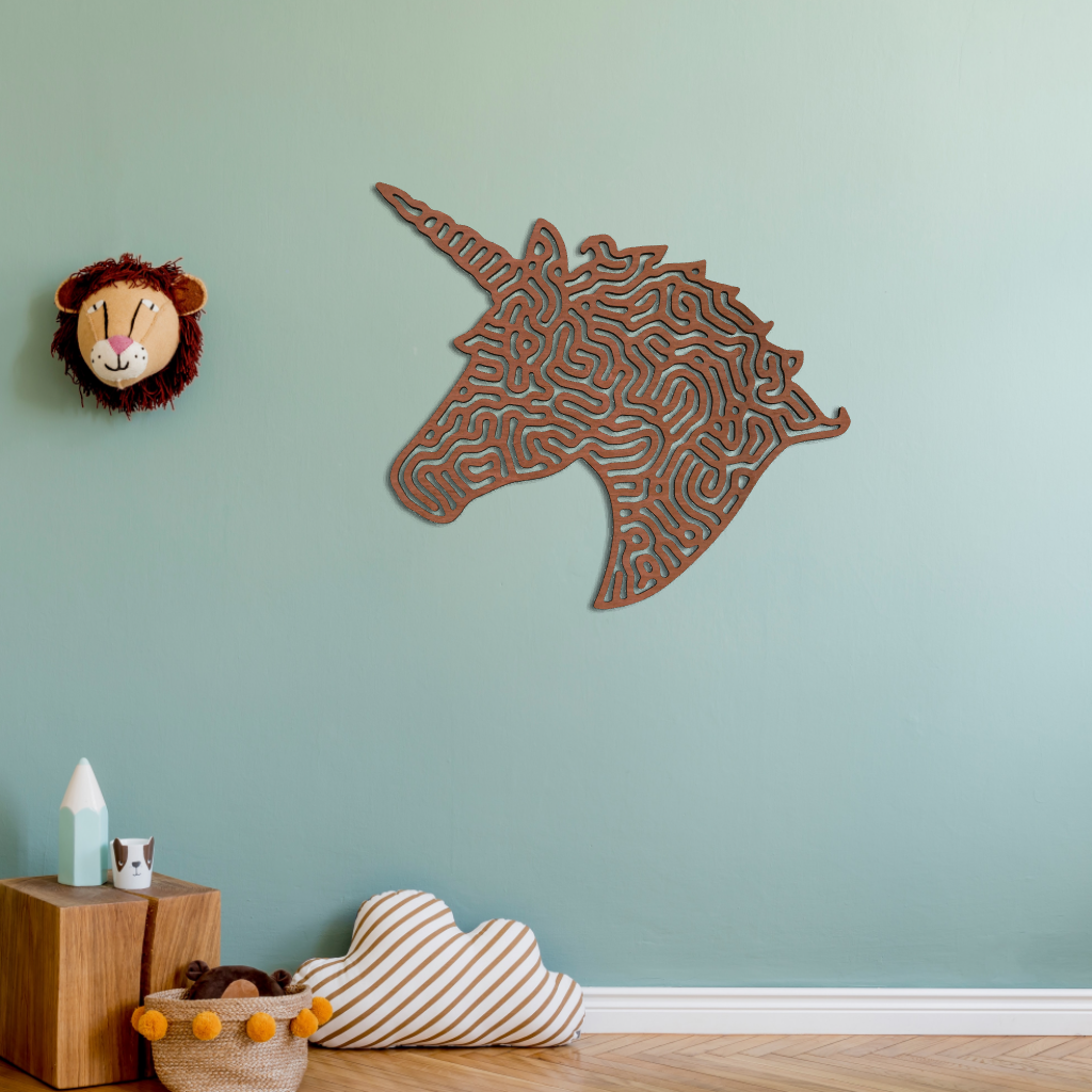 unicorn wooden wall decoration