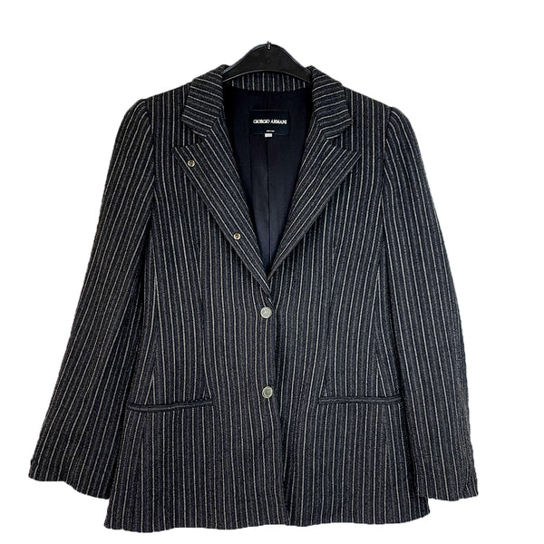 Giorgio Armani Striped Gray Blazer – pennylaneamsterdam