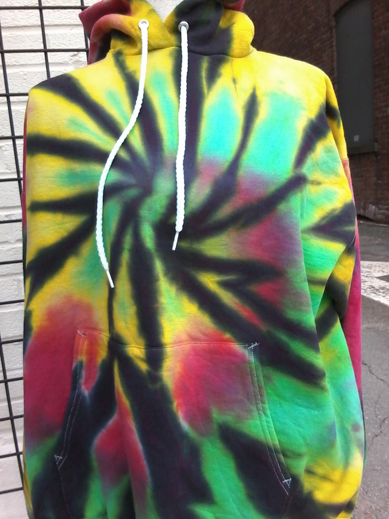 rasta tie dye hoodie