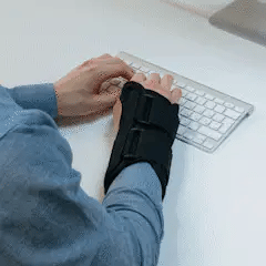 compression wrist brace with metal support