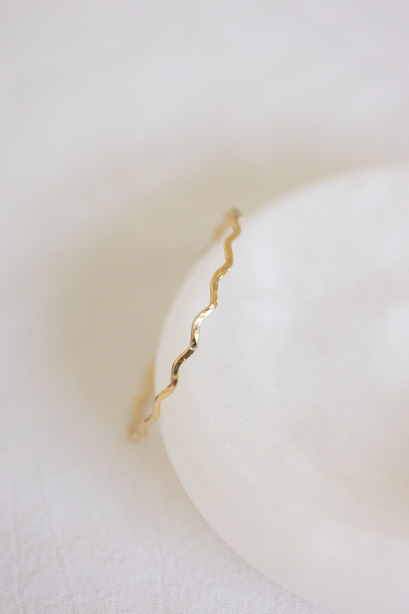 Wavy Hammered Bangle