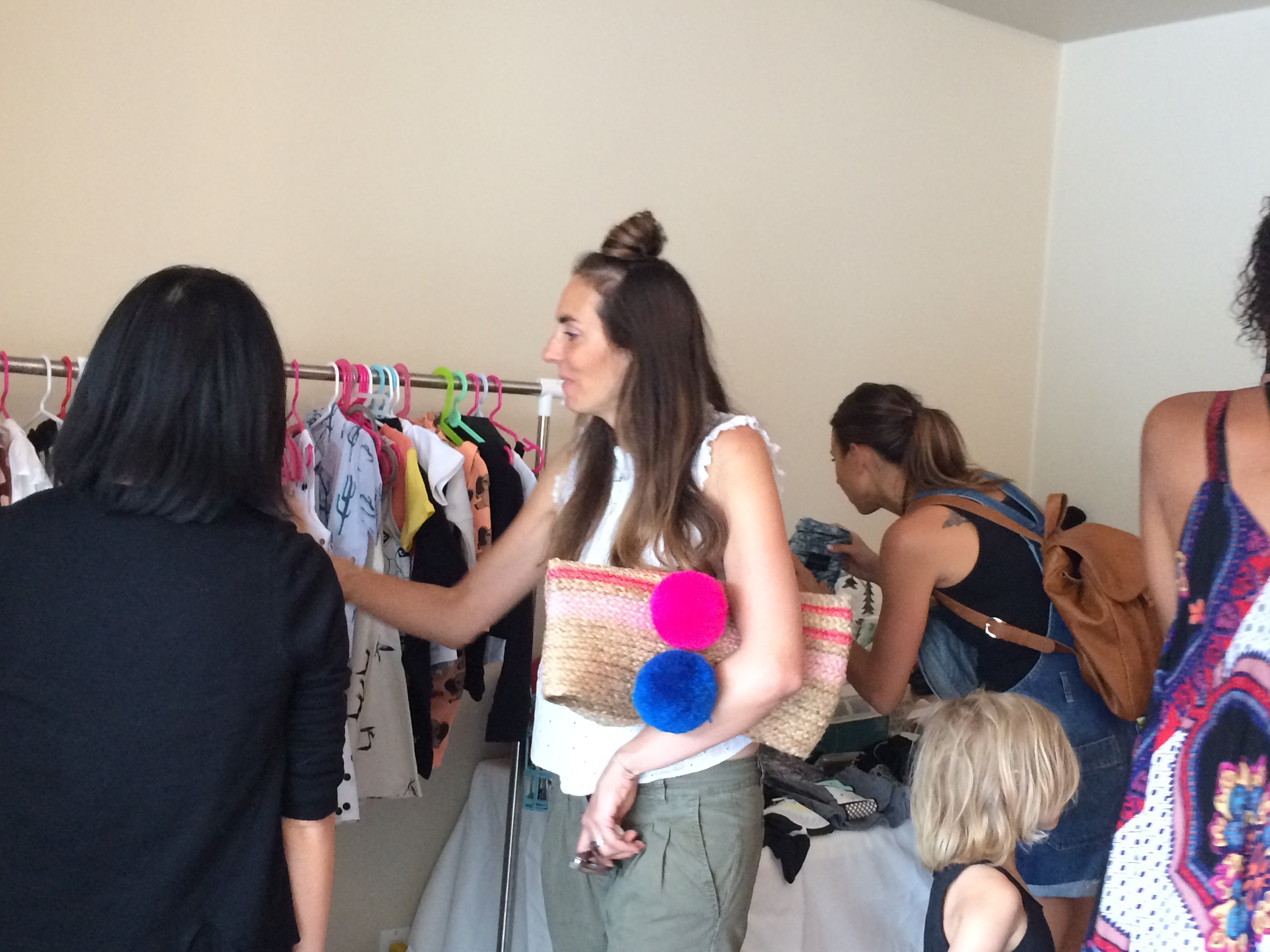 Visitors browsing at Bonjour Baby Baskets Pop Up Shop