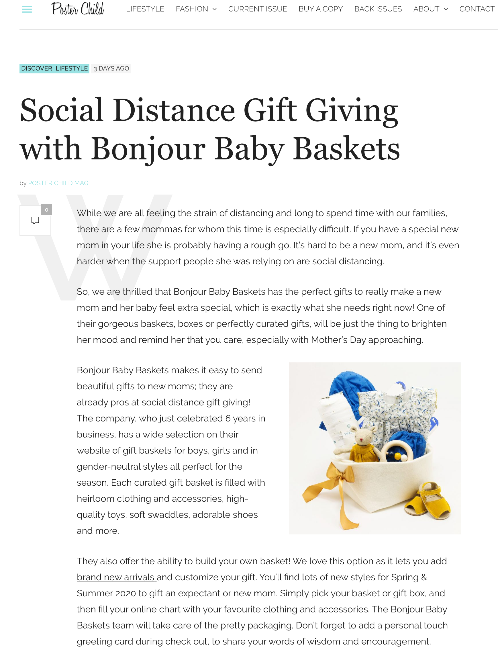 Social Distance Gift Giving with Bonjour Baby Baskets