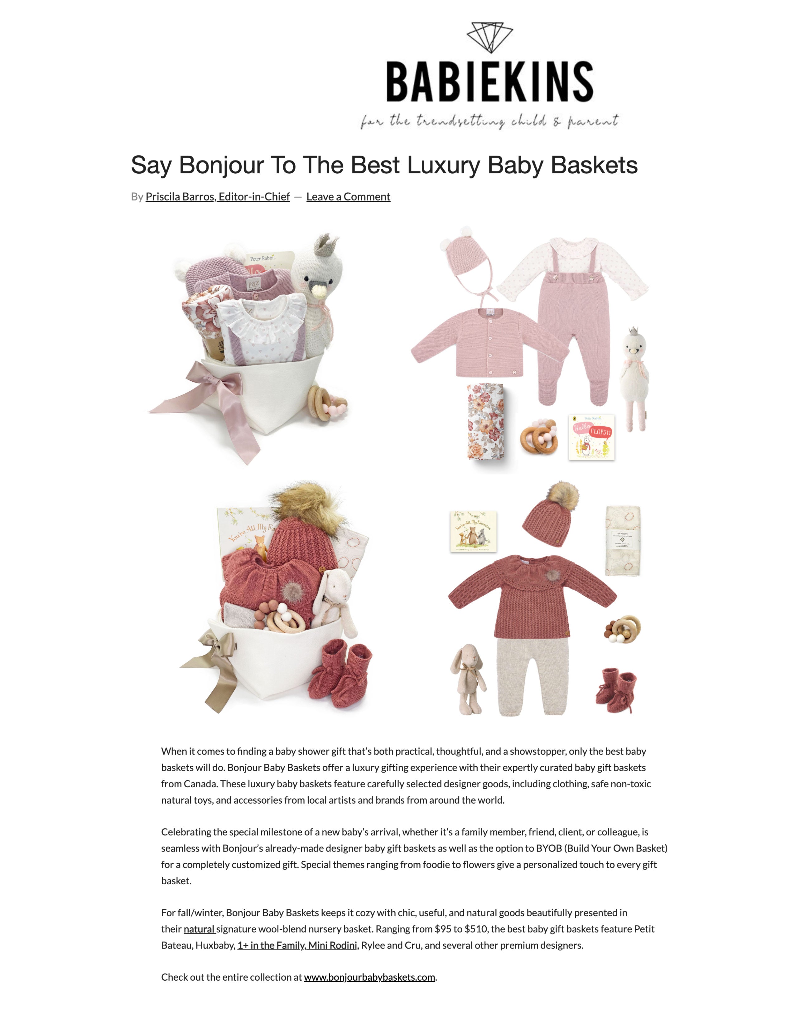 Review of Bonjour Baby Baskets Luxury Baby Gifts