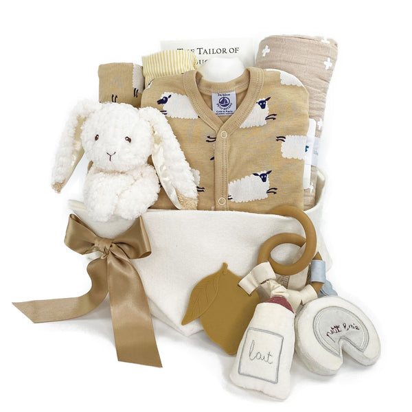 Premium Baby Gift Baskets  Unique Newborn Gifts – Bonjour Baby Baskets -  Luxury Baby Gifts