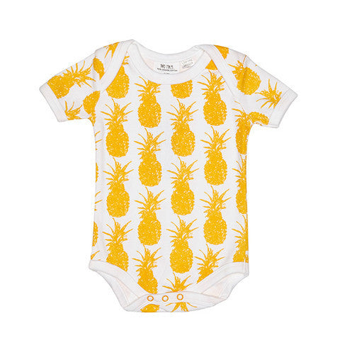 Two Tykes Organic Cotton Onesie - Pineapples – Bonjour Baby Baskets ...