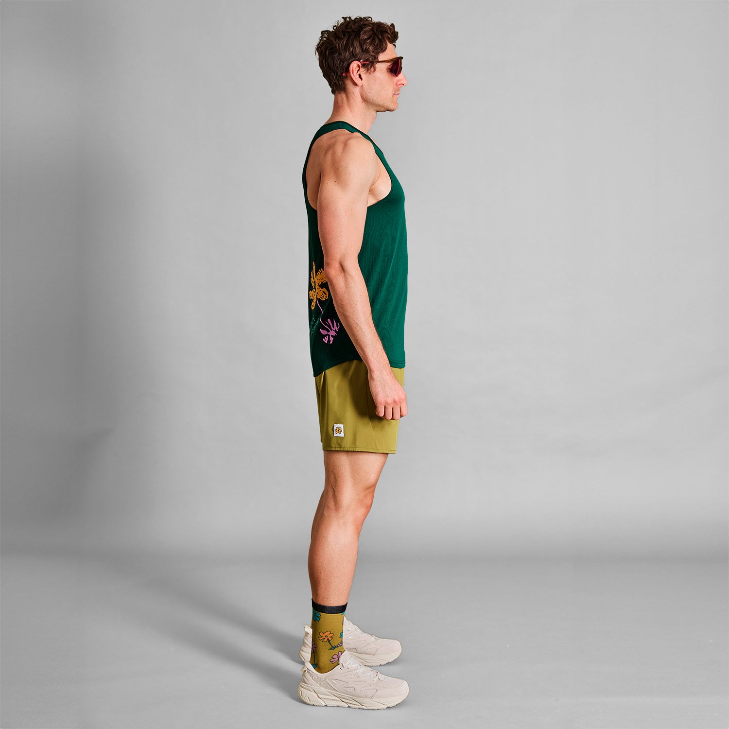 レースシングレット LMRSI04c305 Flower Combat Singlet - Green [メンズ]