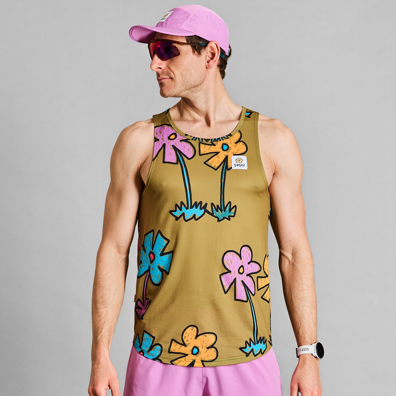 レースシングレット LMRSI06c1017 Flower Combat Singlet - Yellow [メンズ]