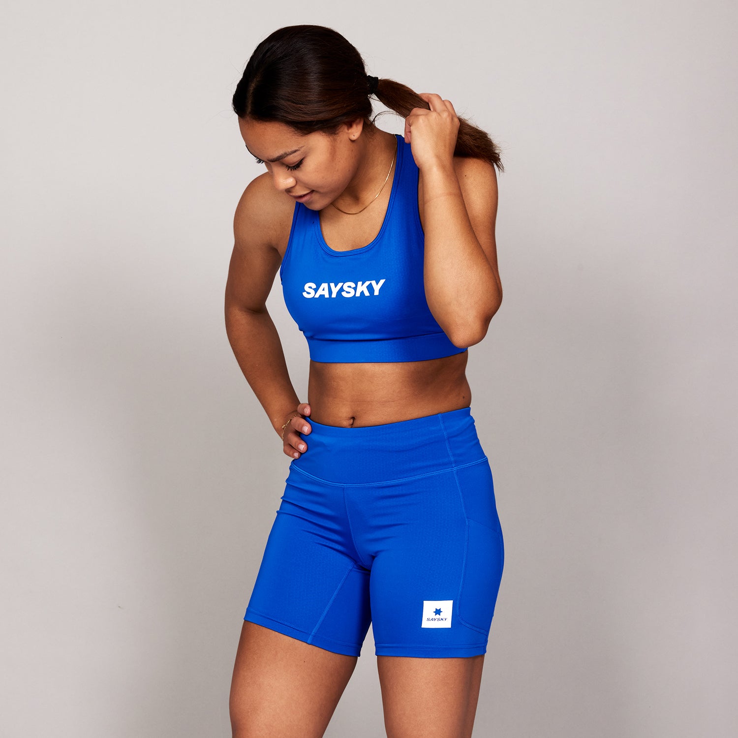 スポーツブラ LWRSB30c204 W Logo Combat Sports Bra - Blue [レディーズ]