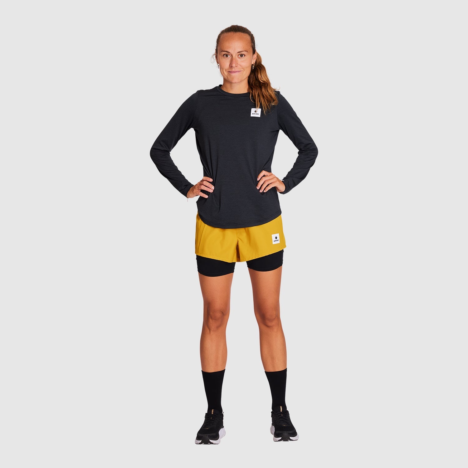 ランニングショーツ KWRSH01c402 Wmns Pace 2-in-1 Shorts 3inch - Yellow [レディーズ]