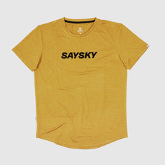 ランニングTシャツ KMRSS01c4002 Logo Pace T-shirt - Yellow [メンズ]