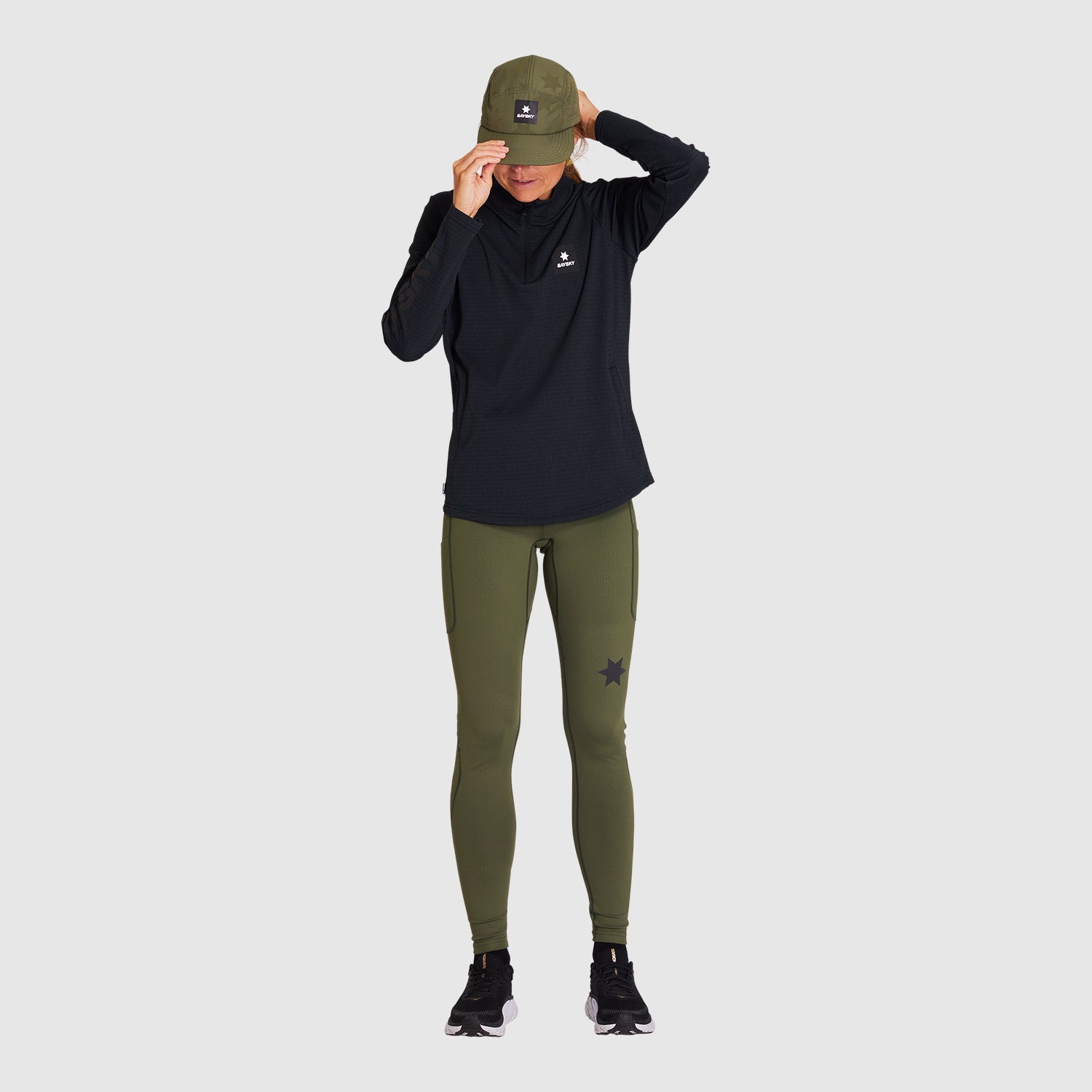 ランニングキャップ KMAHA03c1012 Star Reflective Combat Cap - Green [ユニセックス]