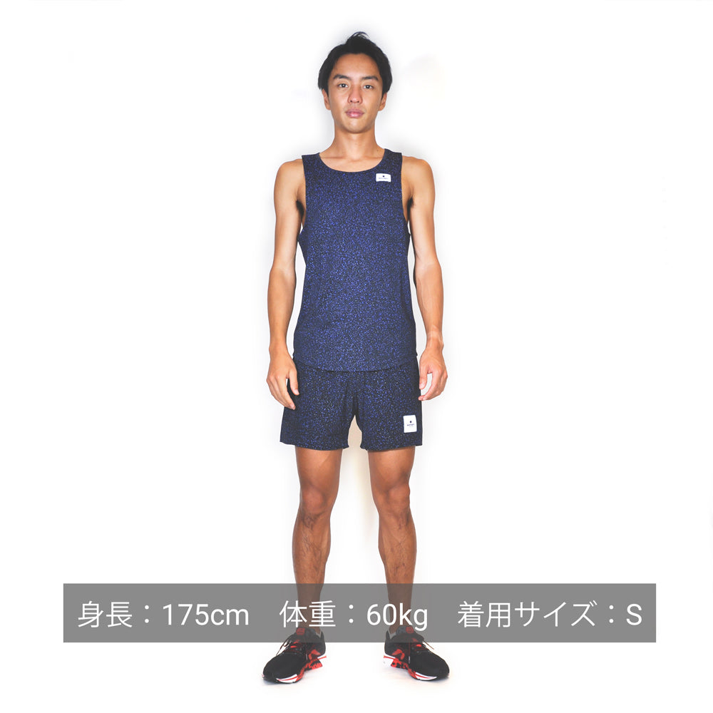 ランニングショーツ GMRSH04 Pace Shorts - Black/Blue Universe [ユニセックス]