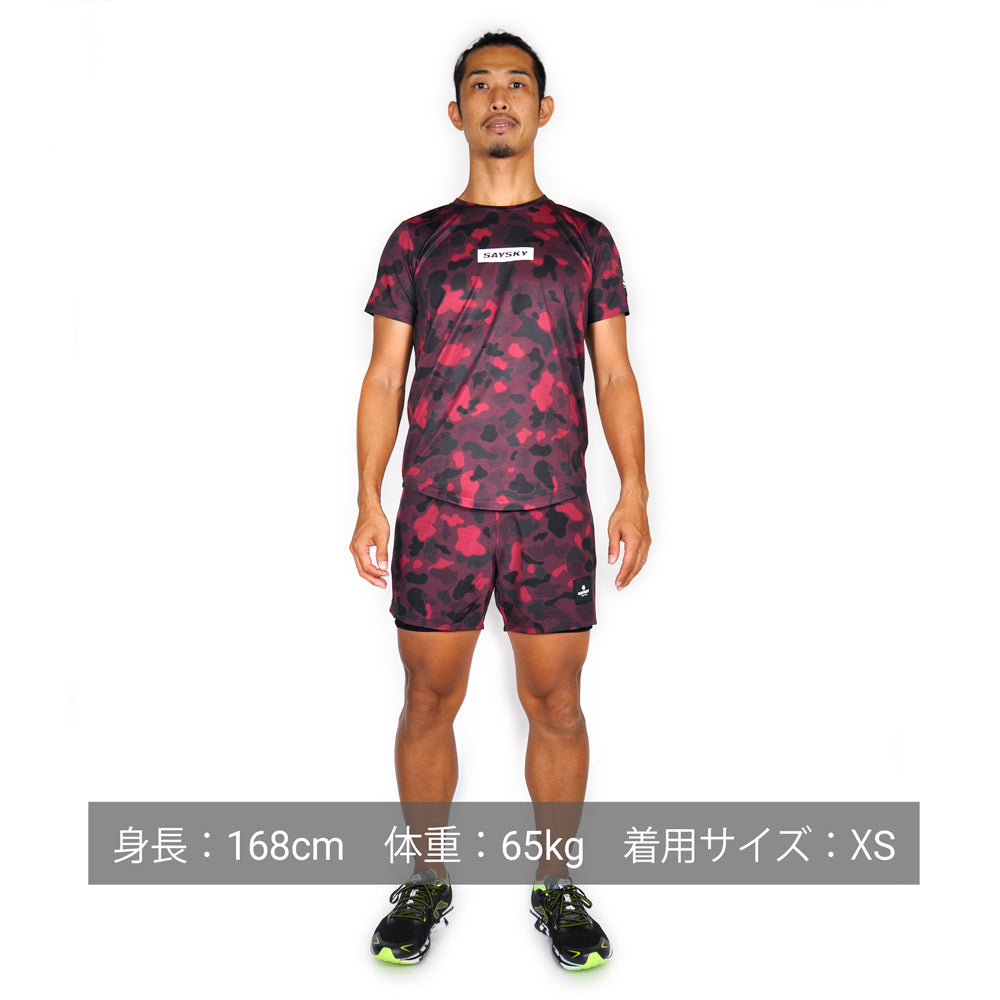 ランニングショーツ GMRSH07 2-in-1 Shorts - Red Duck Camo [ユニセックス]