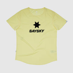 ランニングTシャツ JMRSS21c401 Logo Flow T-shirt - Yellow [メンズ]