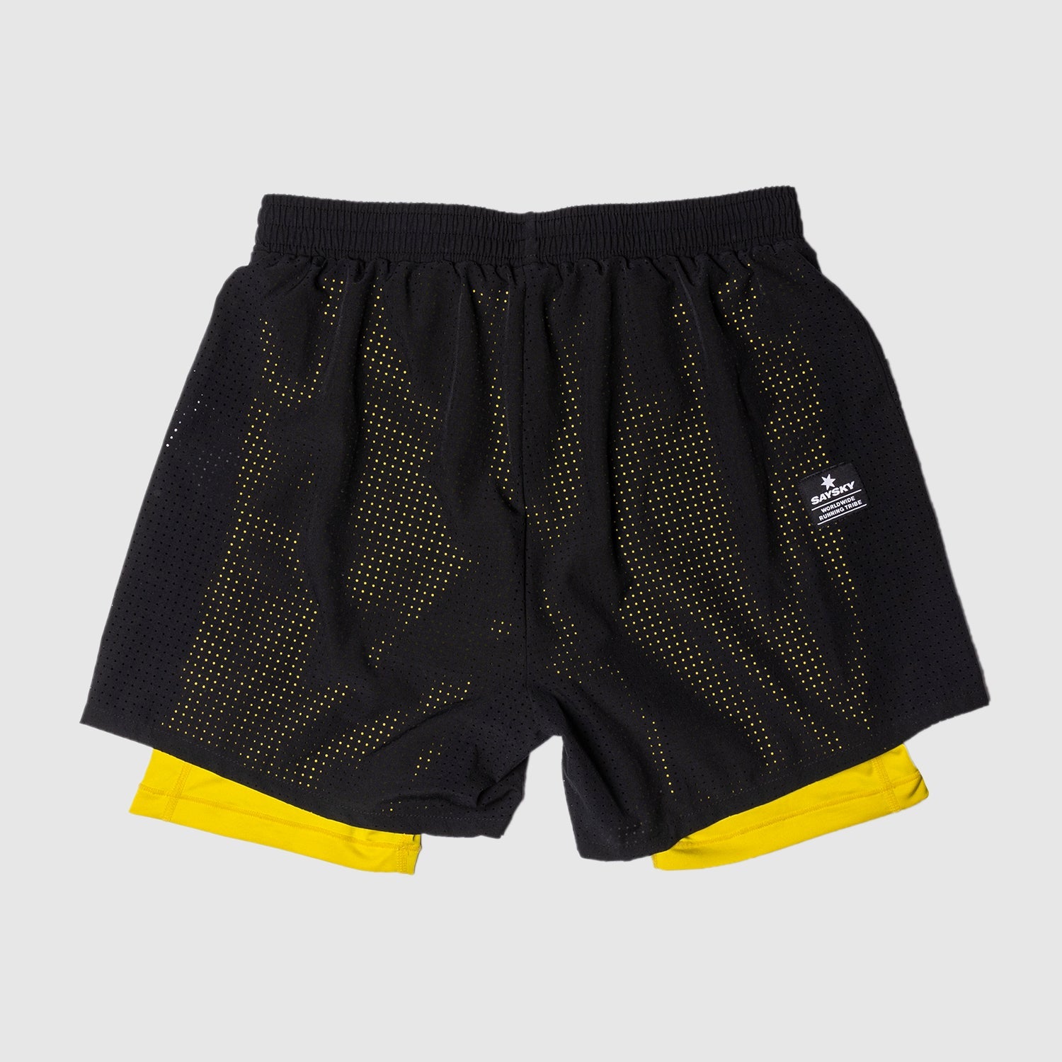 ランニングショーツ HMRSH05 2-in-1 Shorts - Black/Empire Yellow [ユニセックス]