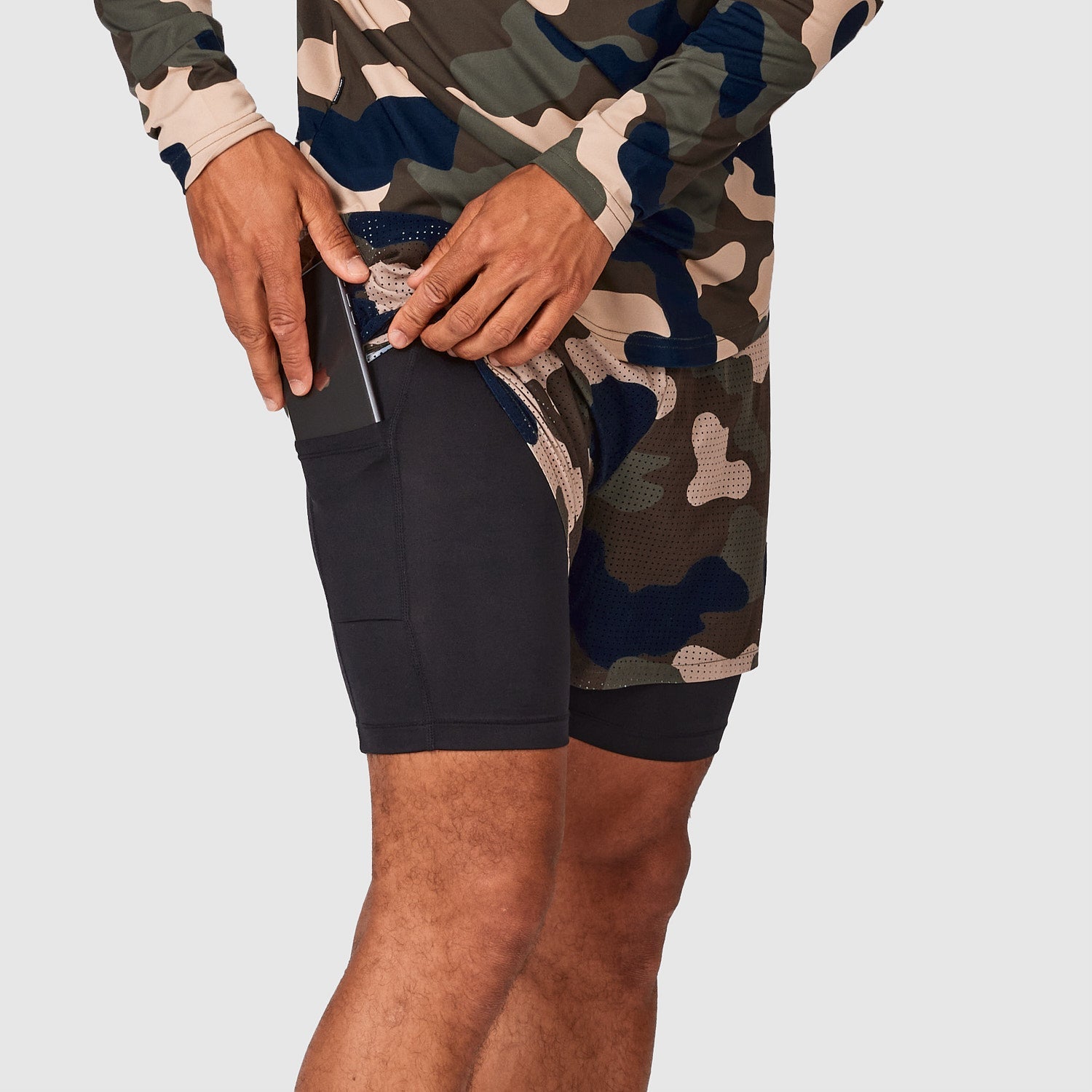 ランニングショーツ IMRSH06 2-in-1 Shorts - Woodland Camo [ユニセックス]