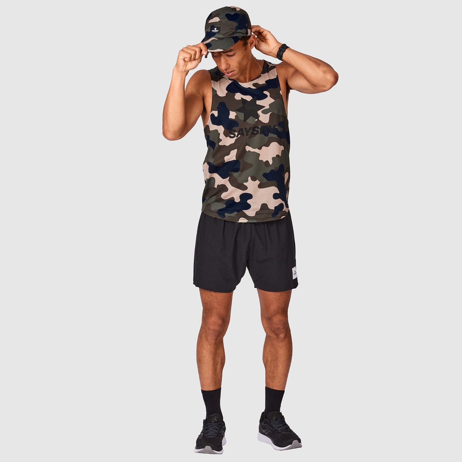 ランニングキャップ IMAHA06 Camo Reverse Cap - Woodland Camo/Sky Captain [ユニセックス]