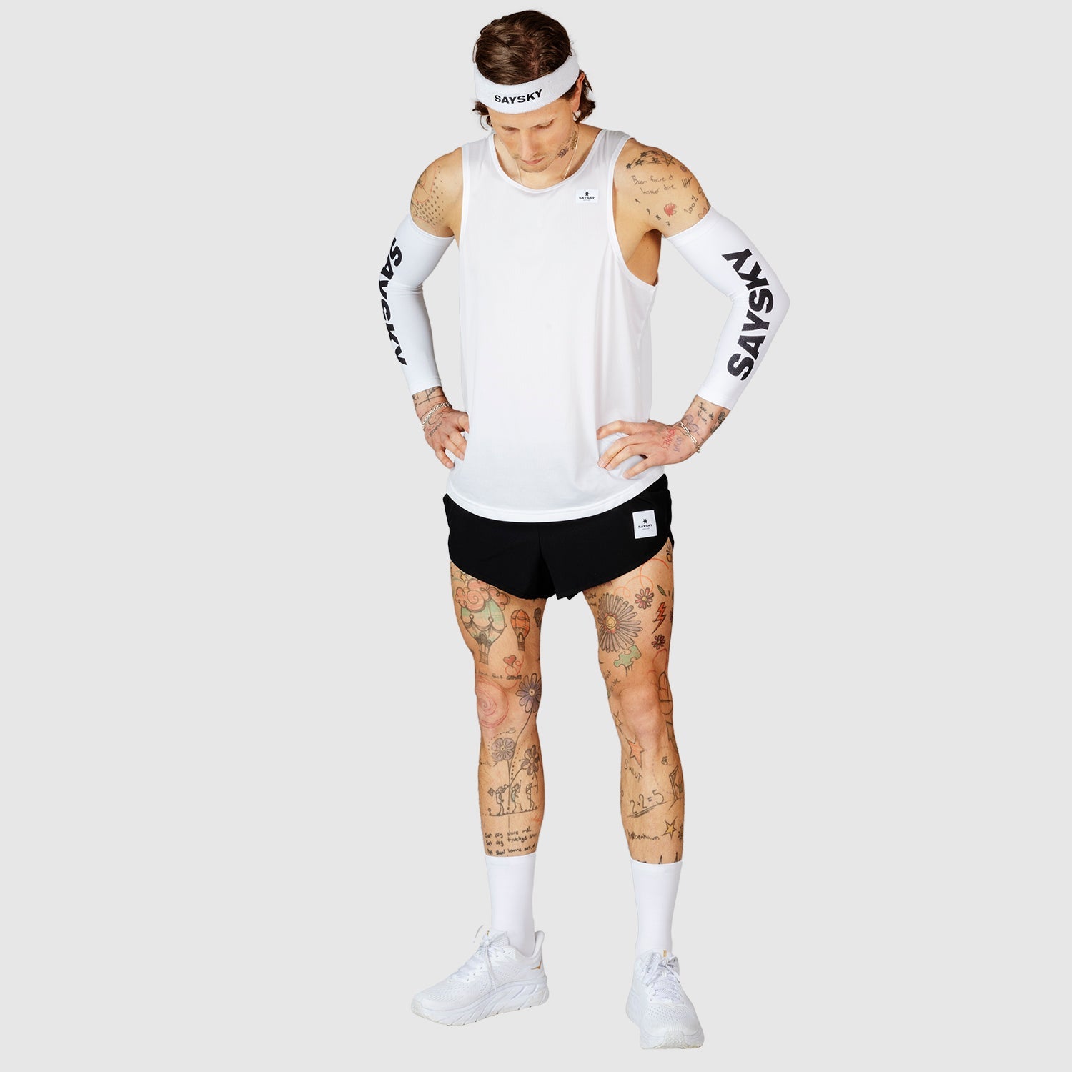 ランニングソックス GMASO05 High Combat Socks - White [ユニセックス]