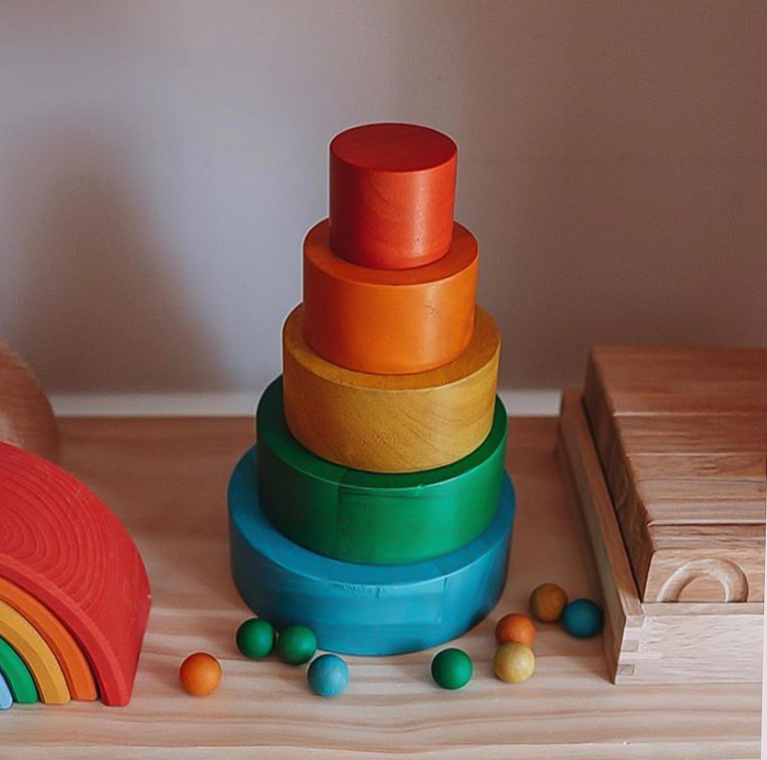 Stacking and Nesting Rainbow Bowls