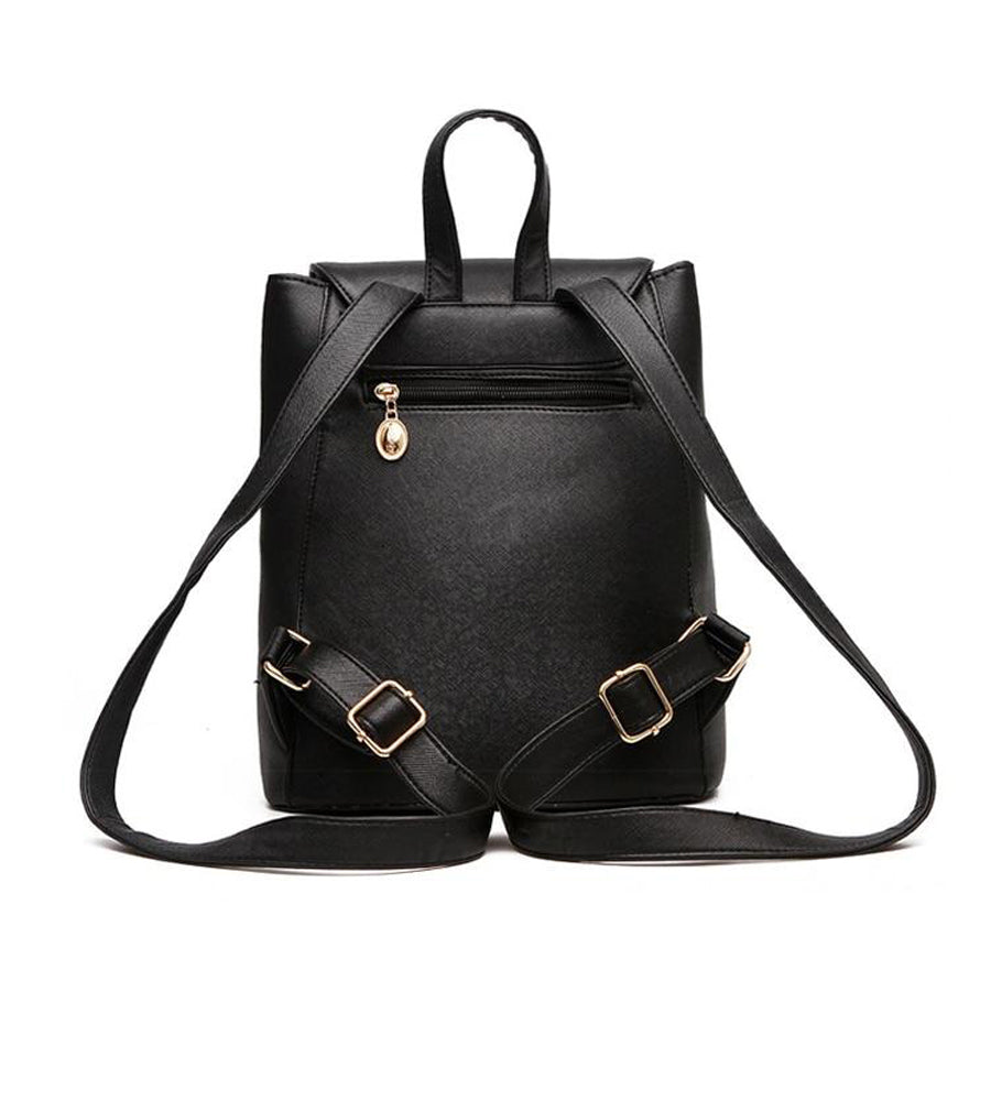  New Women Backpack PU Leather Fashion Female Backbags