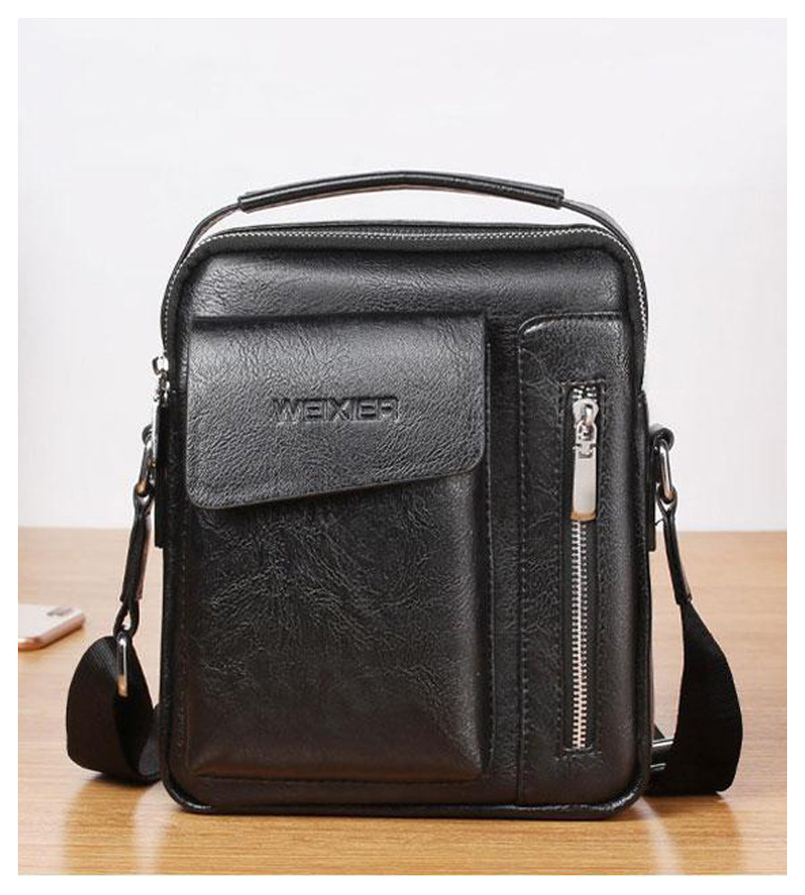 High Quality Male Bag PU Leather Handbag Capacity Men Messenger Bags 