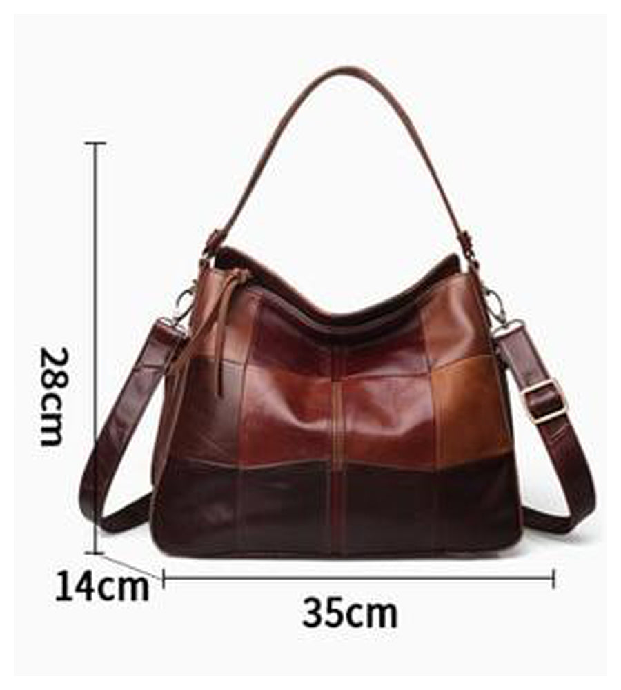  Women Bag Genuine Leather Ladies Bucket Shoulder Bag